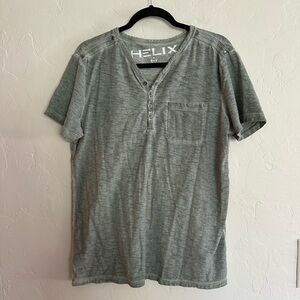 Helix Men's Gray Short Sleeve Shirt